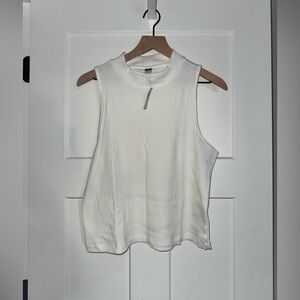 NWT! XL Tall White Ribbed Tank